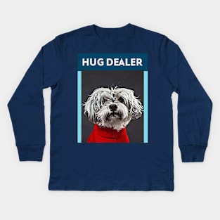 Hug Dealer (Schnauzer) Kids Long Sleeve T-Shirt